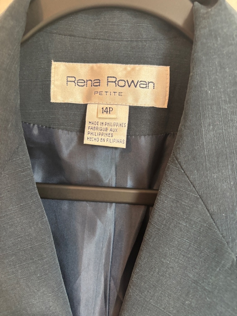 Rena Rowan Petite Sleeveless Blazer Vest Size 14P Chic Tailored Style - Picture 3 of 9